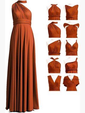 Convertible Infinity Bridesmaid Dress Plus Size Multi-Way Twist Wrap